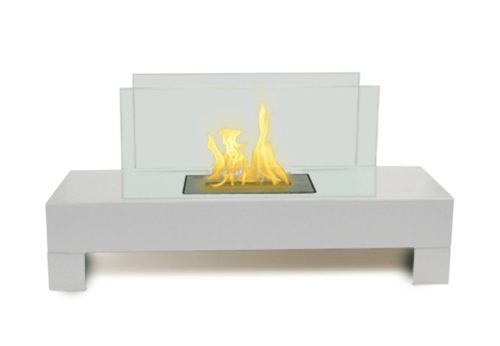 Gramercy Indoor/Outdoor Fireplace In White - Anywhere Fireplace