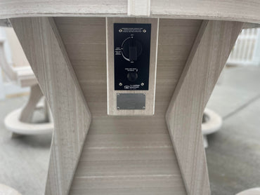 Round Fire Table Set With 4 Chairs - Ready to Ship