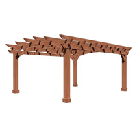 [10X12FT] Alora Premium Outdoor All-Season Backyard Patio Cedar Wood Gazebo Pergola With Arched Roof (SAK42915)