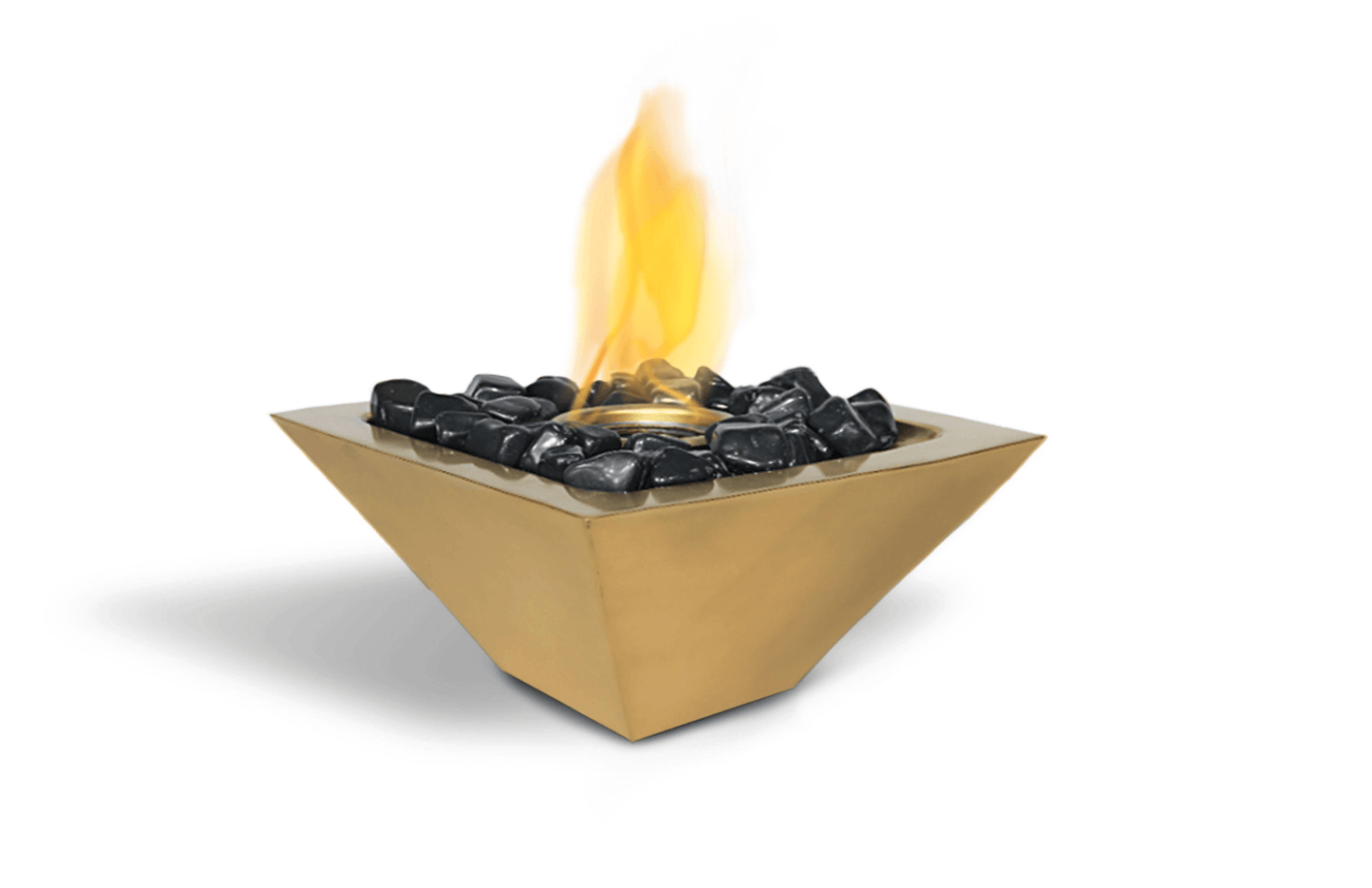 Empire Matte Gold Indoor/Outdoor Tabletop Fireplace