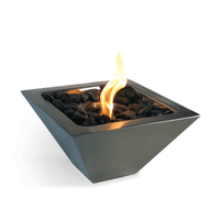 Anywhere Fireplace Empire Tabletop Fireplace With Polished Black Rocks