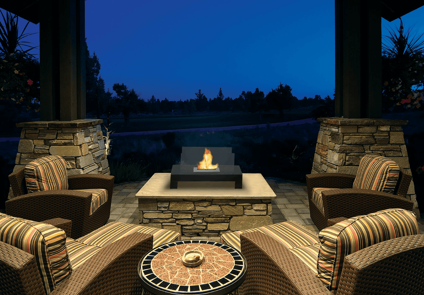 Gramercy Indoor/Outdoor Fireplace In White - Anywhere Fireplace