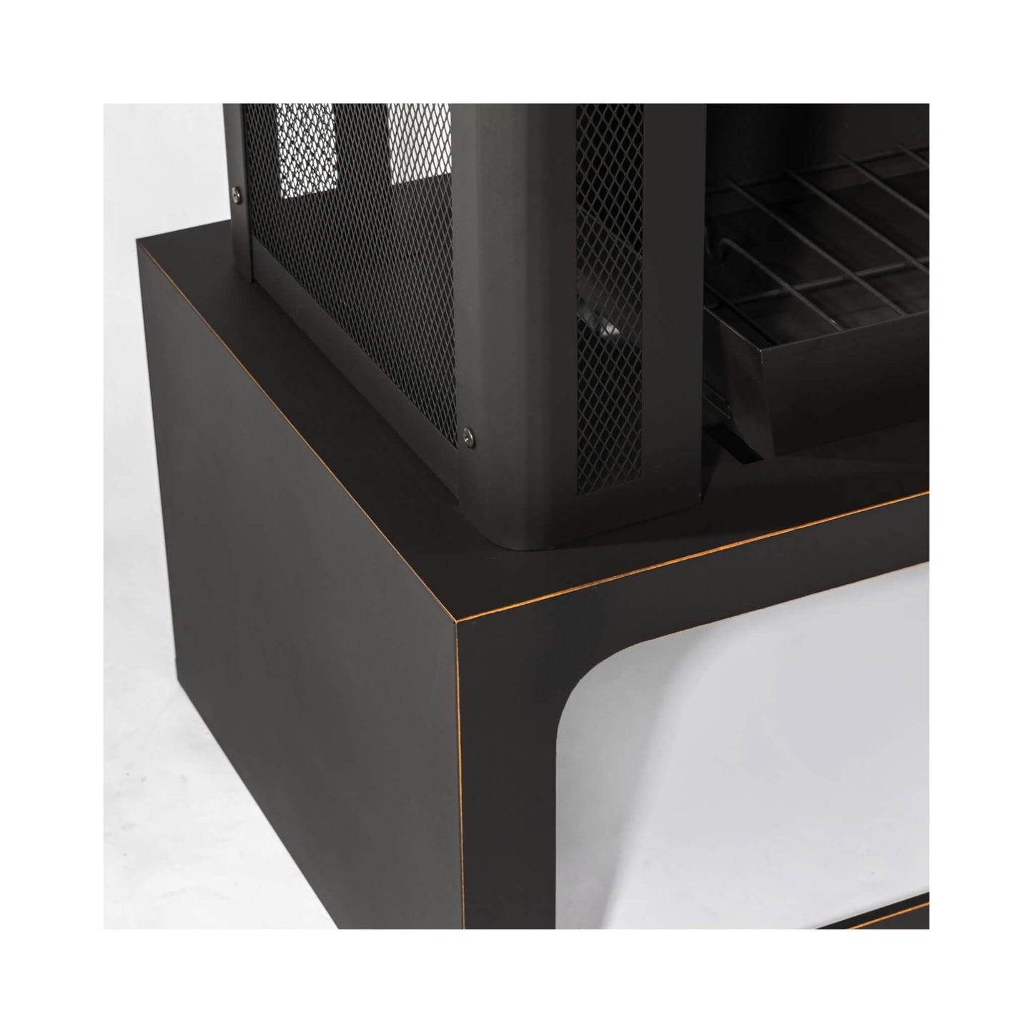 Alora 40-Inch Outdoor Steel Wood-Burning Backyard Fireplace Fire Pit (SAK45758)