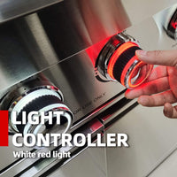 44-Inch 6-Burner 85K BTU Stainless Steel Gas Outdoor Kitchen Island Grill With Wine Cooler, Rotisserie Kit, And Storage Cabinets (SAK97105)