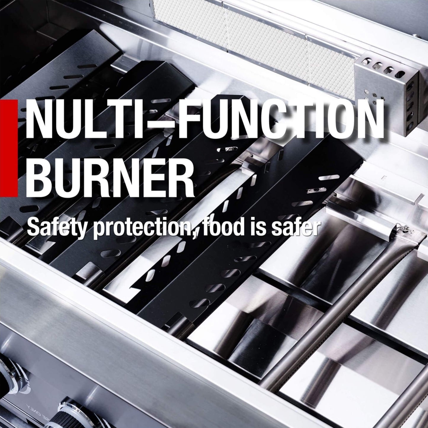 44-Inch 6-Burner 85K BTU Stainless Steel Gas Outdoor Kitchen Island Grill With Wine Cooler, Rotisserie Kit, And Storage Cabinets (SAK97105)