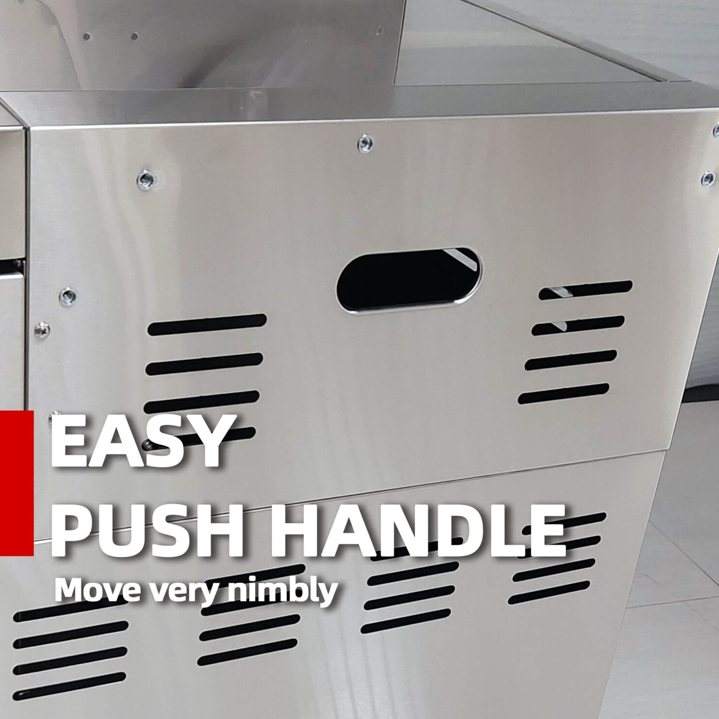 44-Inch 6-Burner 85K BTU Stainless Steel Gas Outdoor Kitchen Island Grill With Wine Cooler, Rotisserie Kit, And Storage Cabinets (SAK97105)