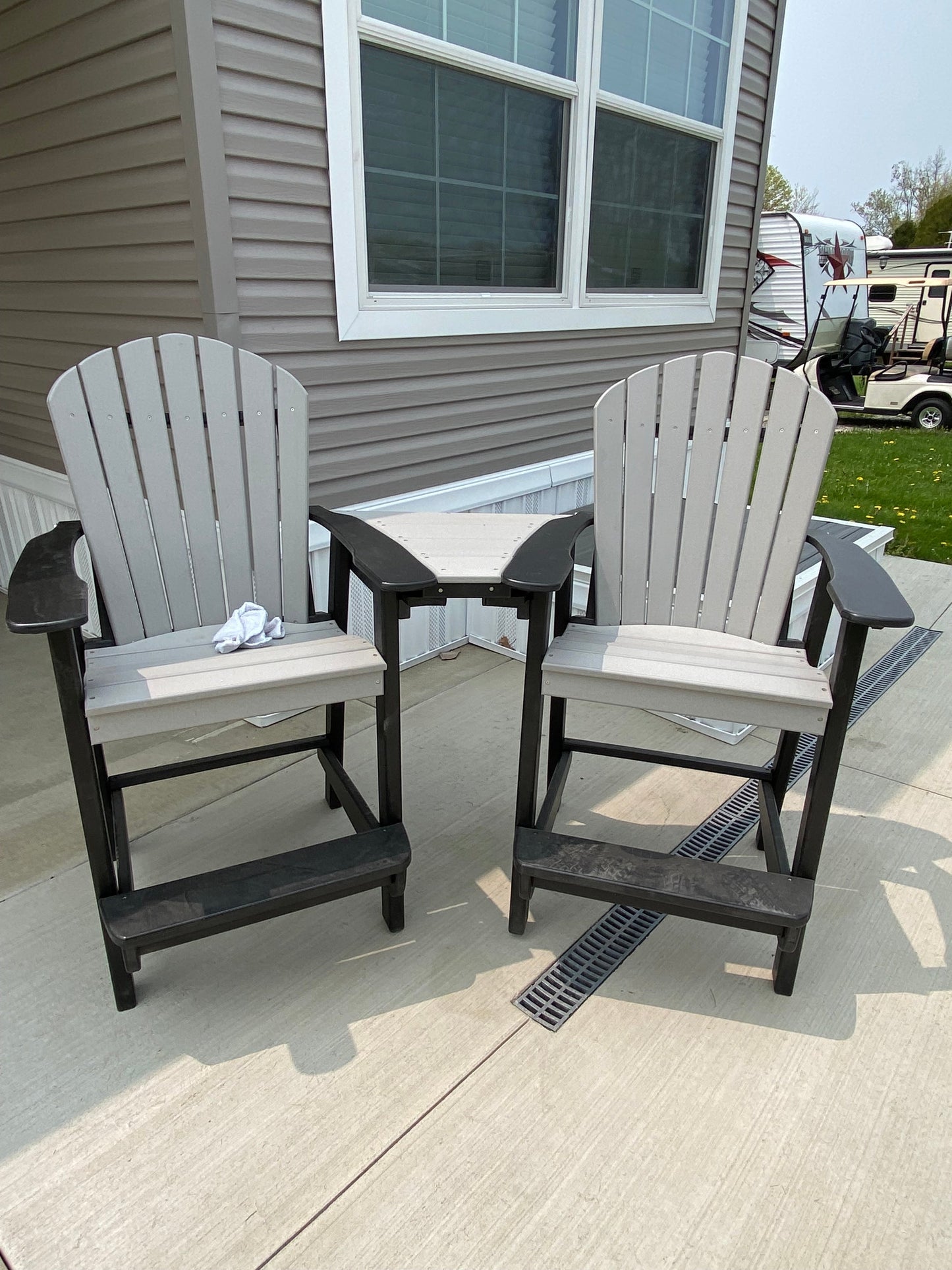 HDPE Outdoor Conversation Set – 2 Chairs with Interlocking Table