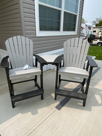 HDPE Outdoor Conversation Set – 2 Chairs with Interlocking Table
