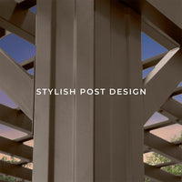 [10X12FT] Alora Heavy-Duty Backyard Galvanized Steel Powder Coated Pergola (91358672)