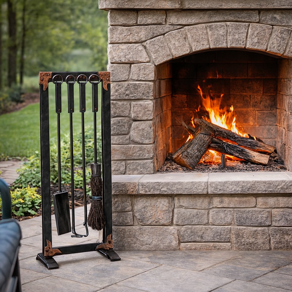 Fireplace tool set 5 piece