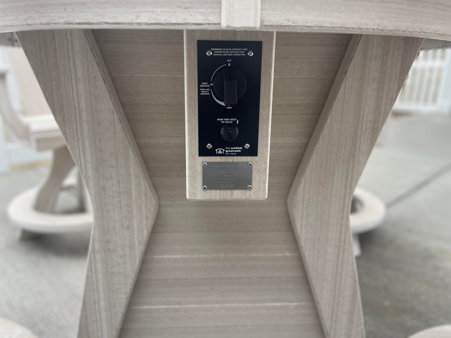 Round Fire Table Set With 4 Chairs - Ready to Ship