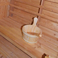 Thermora Large Premium American White Oak Outdoor Wooden Barrel Sauna With 4.5KW Sauna Heater (SAK45968)