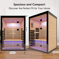 Thermora Luxury 2-Person Canadian Hemlock Wood Far Infrared Home Sauna (SAK02184)