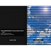 [12x16FT] Alora Premium Outdoor Gray Aluminum Hardtop Pergola Gazebo With Adjustable Roof (SAK81364)