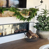 Black Iron Loop Fireplace Log Holder